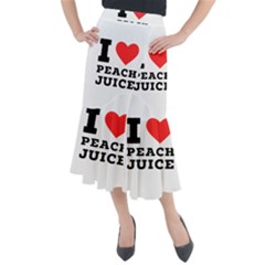 I Love Peach Juice Midi Mermaid Skirt by ilovewhateva