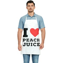 I Love Peach Juice Kitchen Apron by ilovewhateva