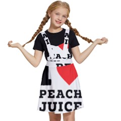 I Love Peach Juice Kids  Apron Dress by ilovewhateva