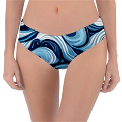 Pattern Ocean Waves Arctic Ocean Blue Nature Sea Reversible Classic Bikini Bottoms by danenraven