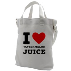 I Love Watermelon Juice Canvas Messenger Bag
