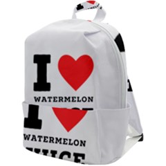 I Love Watermelon Juice Zip Up Backpack by ilovewhateva