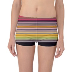 Neopolitan Horizontal Lines Strokes Reversible Boyleg Bikini Bottoms