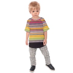 Neopolitan Horizontal Lines Strokes Kids  Raglan Tee