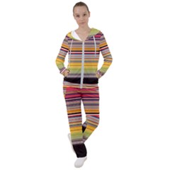 Neopolitan Horizontal Lines Strokes Women s Tracksuit by Bangk1t