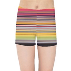 Neopolitan Horizontal Lines Strokes Kids  Sports Shorts by Bangk1t