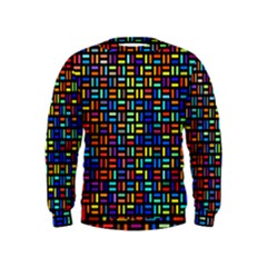 Geometric Colorful Square Rectangle Kids  Sweatshirt