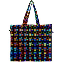 Geometric Colorful Square Rectangle Canvas Travel Bag