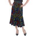 Geometric Colorful Square Rectangle Midi Mermaid Skirt View1