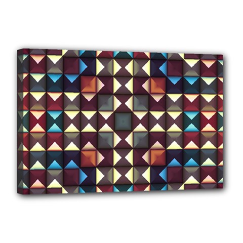 Symmetry Geometric Pattern Texture Canvas 18  X 12  (stretched)