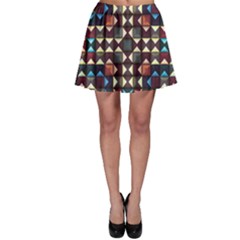 Symmetry Geometric Pattern Texture Skater Skirt by Bangk1t