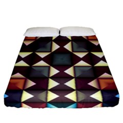 Symmetry Geometric Pattern Texture Fitted Sheet (queen Size)