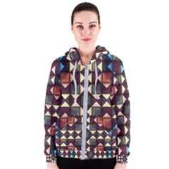 Symmetry Geometric Pattern Texture Women s Zipper Hoodie