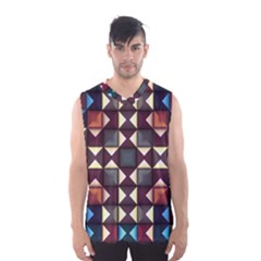 Symmetry Geometric Pattern Texture Men s Basketball Tank Top