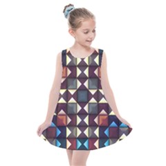 Symmetry Geometric Pattern Texture Kids  Summer Dress