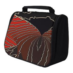 Red Gold Black Voracious Plant Leaf Full Print Travel Pouch (small)