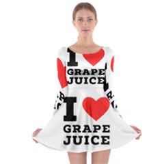 I Love Grape Juice Long Sleeve Skater Dress by ilovewhateva
