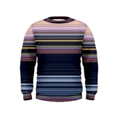 Horizontal Line Strokes Color Lines Kids  Sweatshirt by Bangk1t