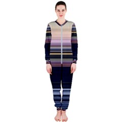 Horizontal Line Strokes Color Lines Onepiece Jumpsuit (ladies)