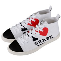 I Love Grape Juice Men s Mid-top Canvas Sneakers by ilovewhateva