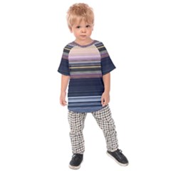 Horizontal Line Strokes Color Lines Kids  Raglan Tee