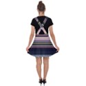 Horizontal Line Strokes Color Lines Velvet Suspender Skater Skirt View2