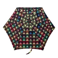 Diamond Geometric Square Design Pattern Mini Folding Umbrellas