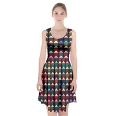 Diamond Geometric Square Design Pattern Racerback Midi Dress