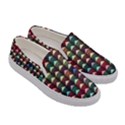 Diamond Geometric Square Design Pattern Women s Canvas Slip Ons View3