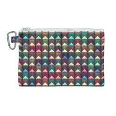 Diamond Geometric Square Design Pattern Canvas Cosmetic Bag (large) by Bangk1t