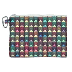 Diamond Geometric Square Design Pattern Canvas Cosmetic Bag (xl) by Bangk1t