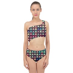 Diamond Geometric Square Design Pattern Spliced Up Two Piece Swimsuit by Bangk1t