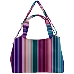 Vertical Line Color Lines Texture Double Compartment Shoulder Bag