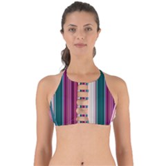 Vertical Line Color Lines Texture Perfectly Cut Out Bikini Top
