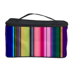 Pastel Colors Striped Pattern Cosmetic Storage Case