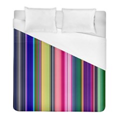 Pastel Colors Striped Pattern Duvet Cover (full/ Double Size)