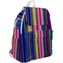 Pastel Colors Striped Pattern Top Flap Backpack View2