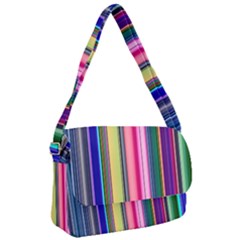 Pastel Colors Striped Pattern Courier Bag