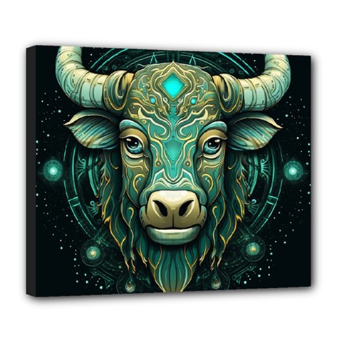 Bull Star Sign Deluxe Canvas 24  X 20  (stretched)