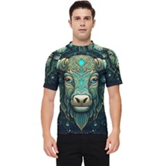 Bull Star Sign Men s Short Sleeve Rash Guard by Bangk1t