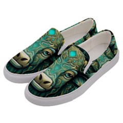 Bull Star Sign Men s Canvas Slip Ons by Bangk1t