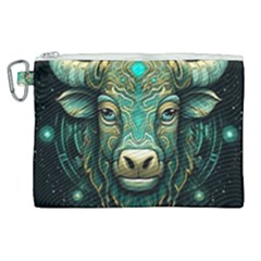 Bull Star Sign Canvas Cosmetic Bag (xl)