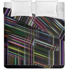 False Prismatic Black Background Duvet Cover Double Side (king Size)