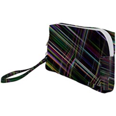 False Prismatic Black Background Wristlet Pouch Bag (small)