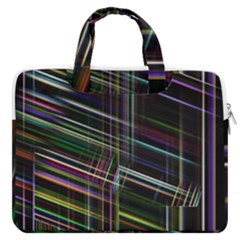 False Prismatic Black Background Macbook Pro 16  Double Pocket Laptop Bag 