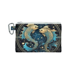 Fish Star Sign Canvas Cosmetic Bag (small) by Bangk1t