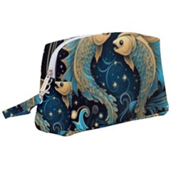 Fish Star Sign Wristlet Pouch Bag (large) by Bangk1t