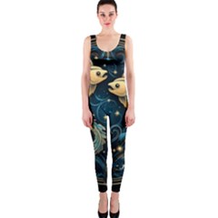 Fish Star Sign One Piece Catsuit