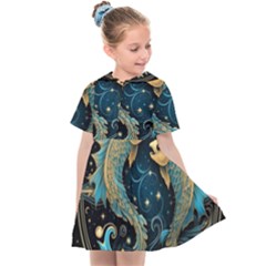 Fish Star Sign Kids  Sailor Dress