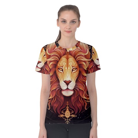 Lion Star Sign Astrology Horoscope Women s Cotton Tee by Bangk1t